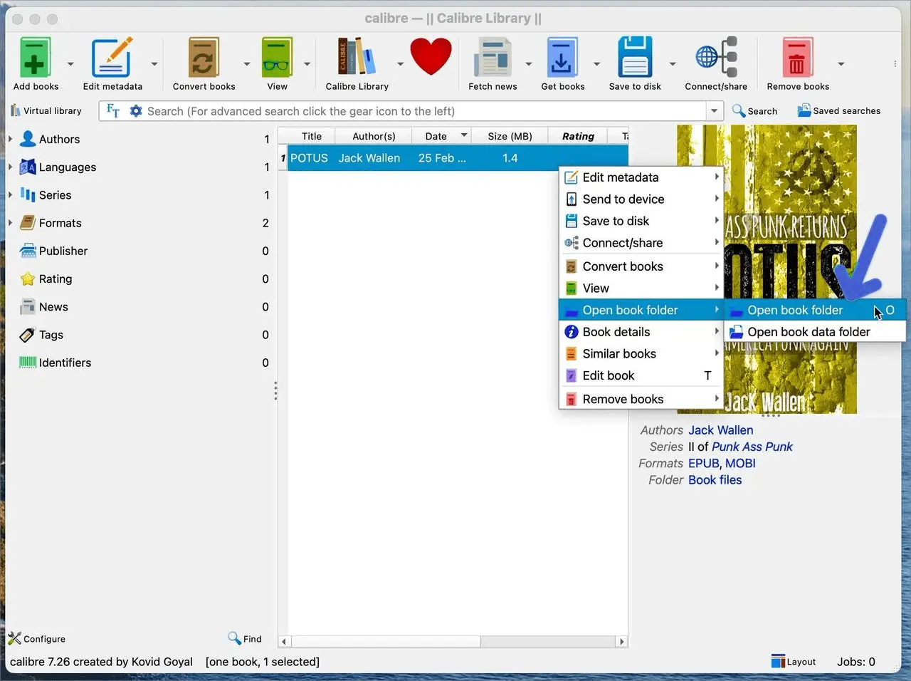 calibre open book folder calibre open book folder