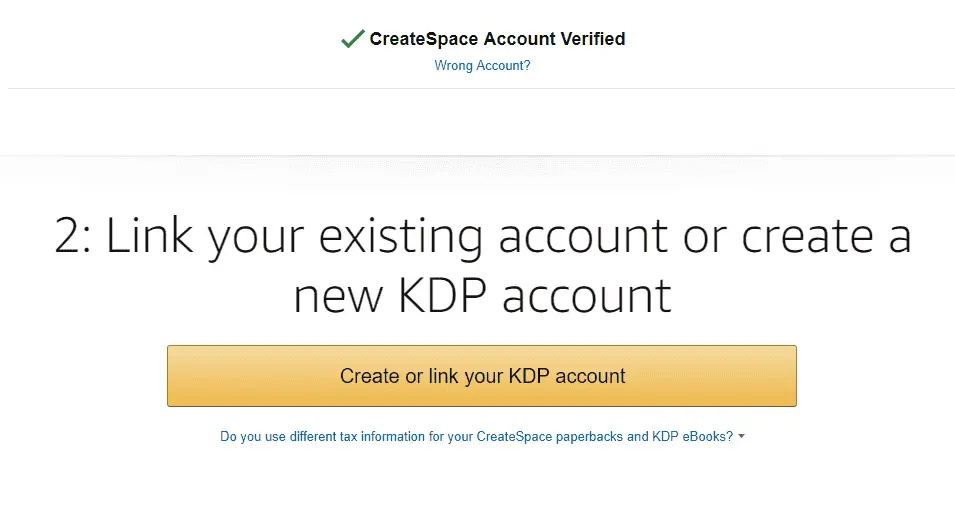 Create KDP Account