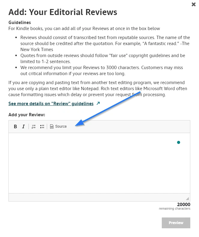 amazon author editorial reviews
