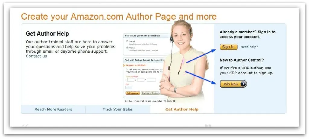 join amazon author page