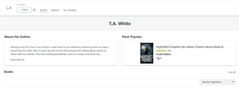 ta white amazon author page